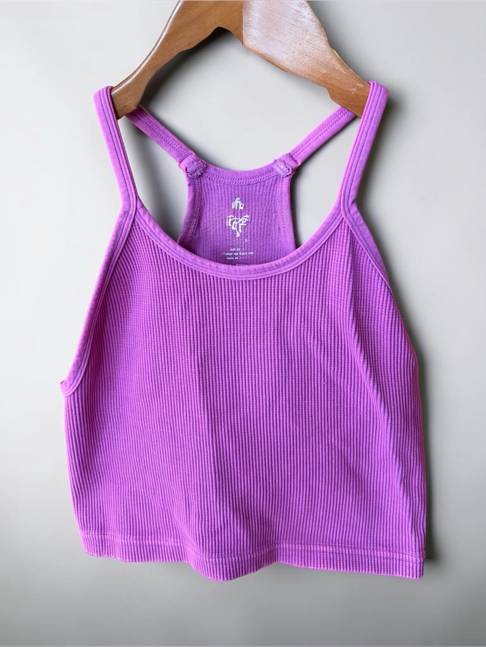 FP Movement by Free People Women’s Ribbed Crop Tank in Pink Sz M